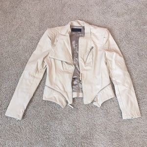 Blank NYC White Faux Leather Jacket
